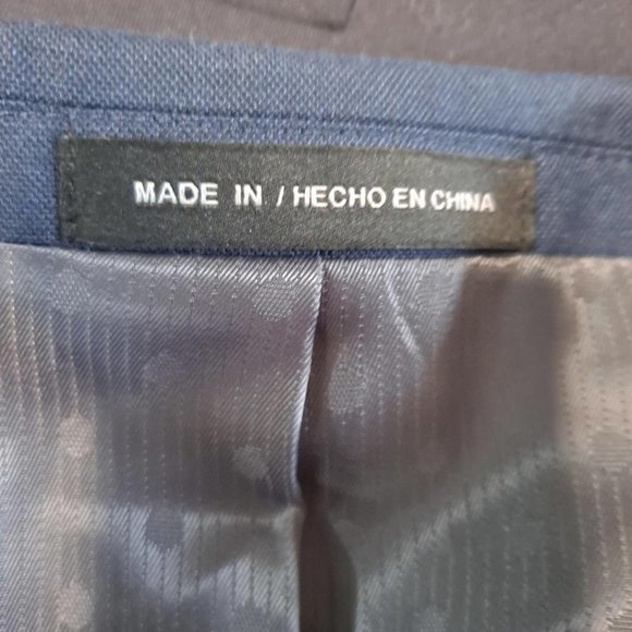 PERRY Ellis Portfolio Slim Fit Blue Suit Jacket Size 46R - Picture 4 of 9